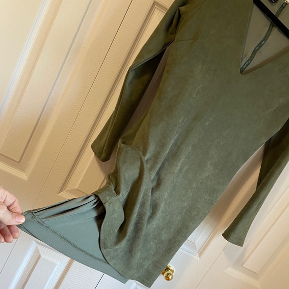 Bebe Faux Suede Long Sleeve Dress โ Size M - Picture 12 of 12
